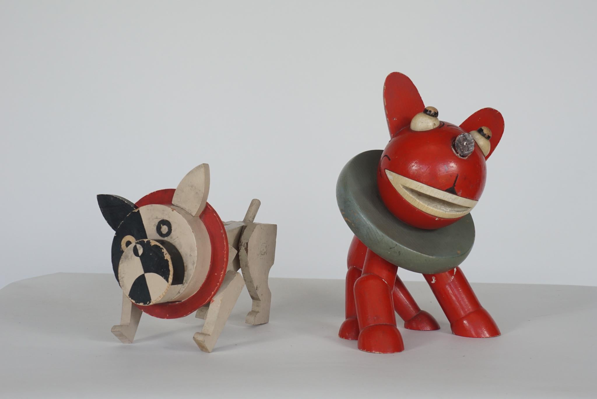 1940s Handmade Unique Collection of Toy Dogs 5