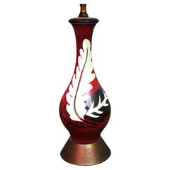 1940's Porcelain Table Lamp Style of Henri Matisse