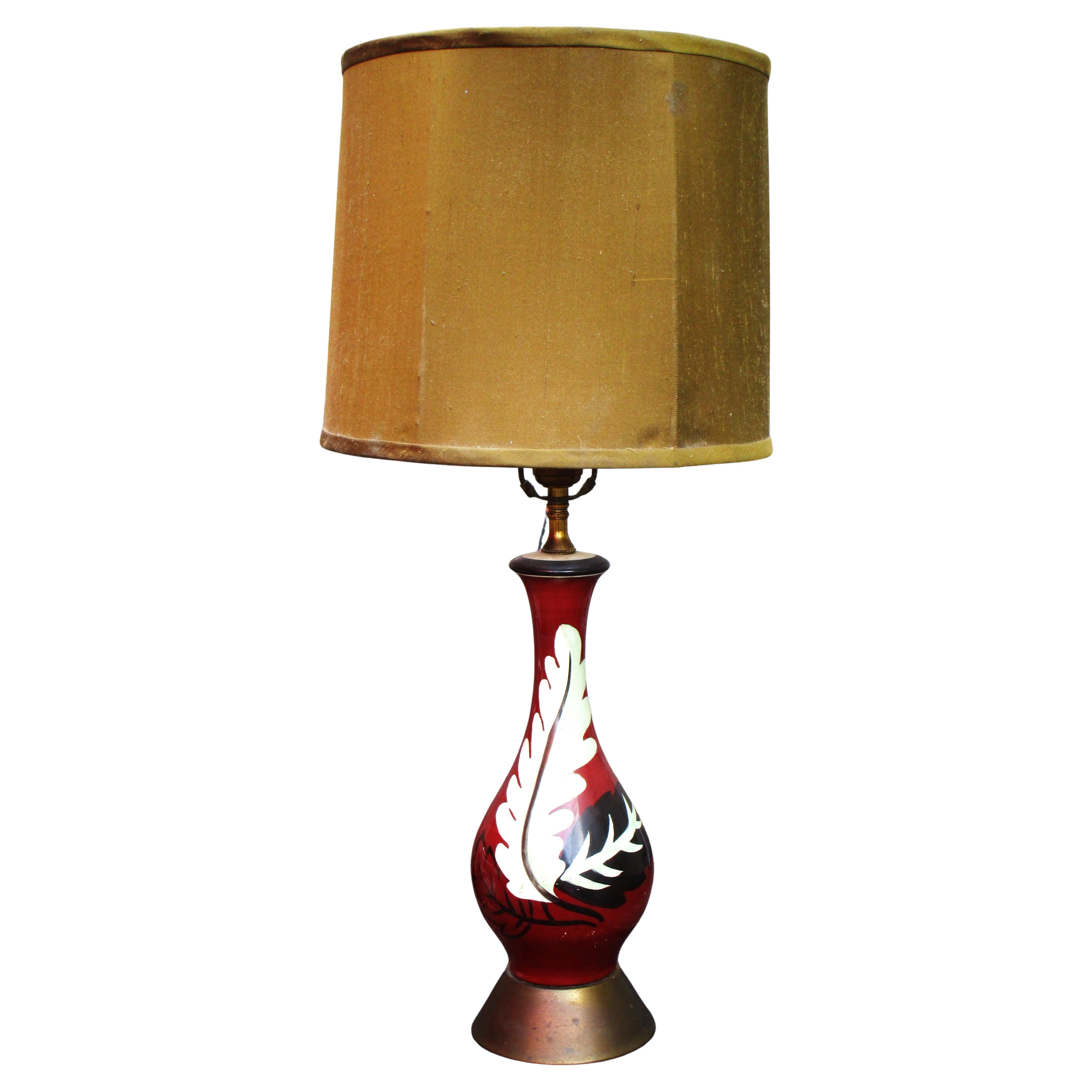 1940's Porcelain Table Lamp Style of Henri Matisse In Good Condition For Sale In Rochester, NY