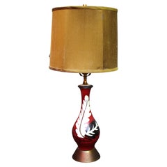 Lampada da tavolo in porcellana degli anni '40 nello stile di Henri Matisse