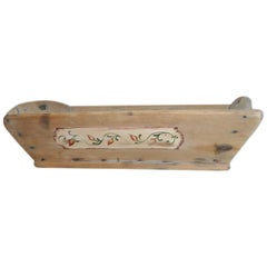 1940s Hand Painted Wood Trough