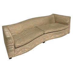 1940s Harvey Probber Sleek Hollywood Regency Sleek Sculptural Curved Sofa