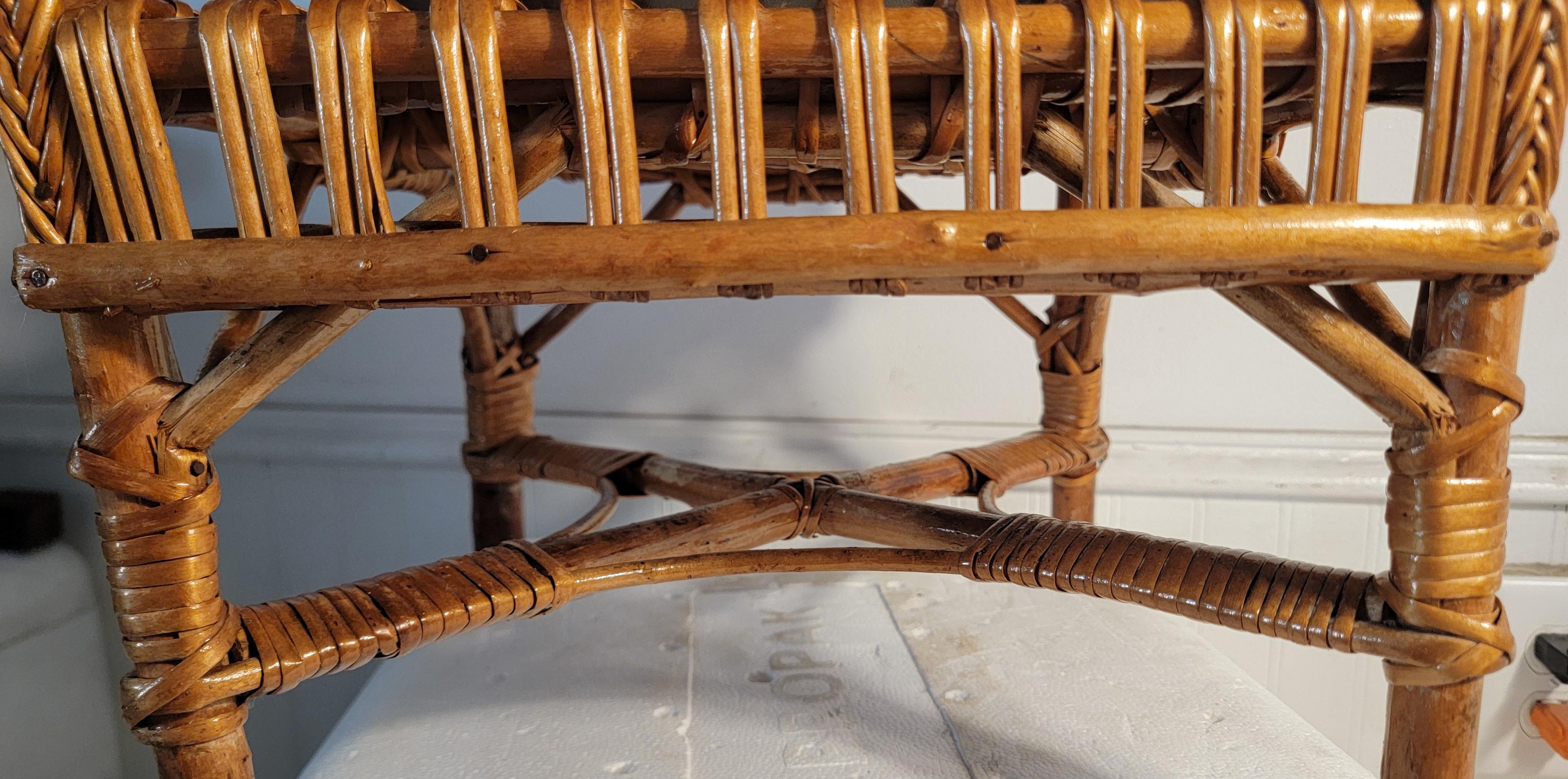 Américain 1940s Haywood Wakefield Rattan  Child & Child en vente