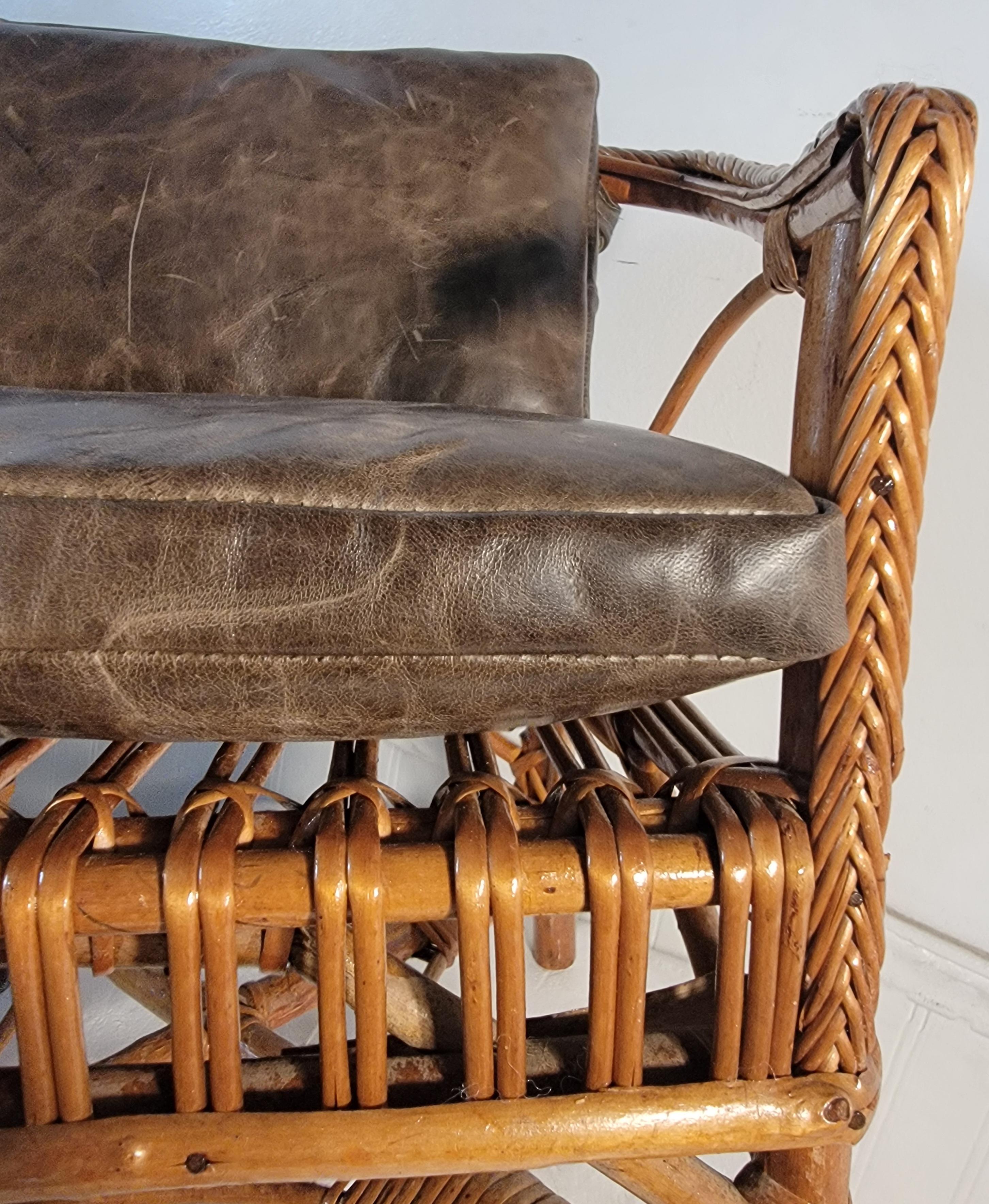 Adirondack 1940s Haywood Wakefield Rattan  Child & Child en vente