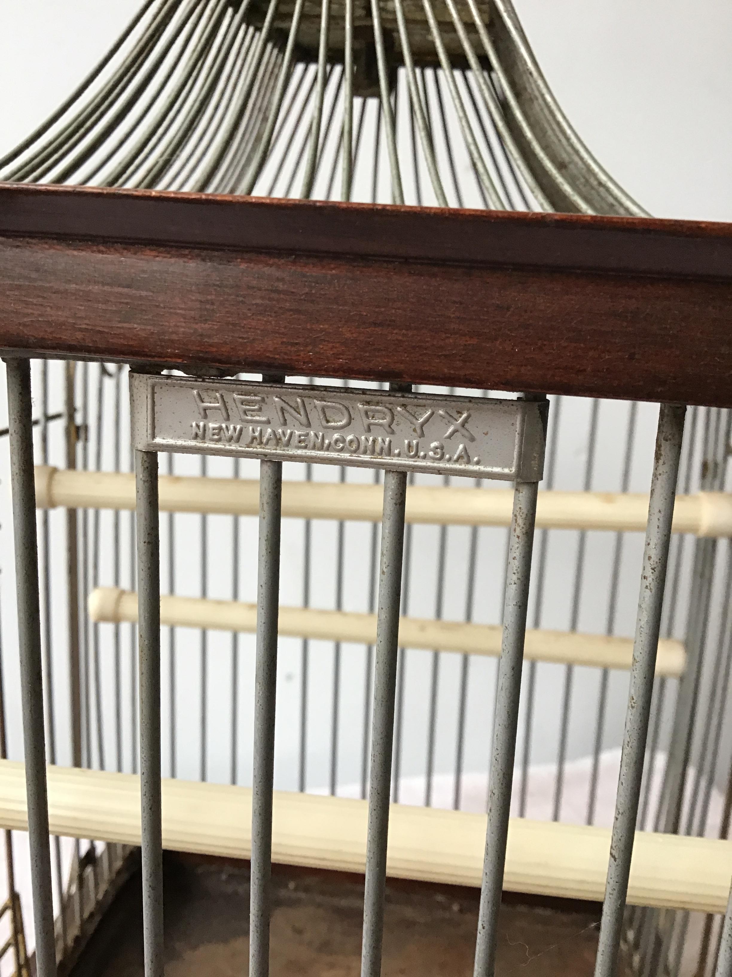 Wood 1940s Hendryx Pagoda Bird Cage