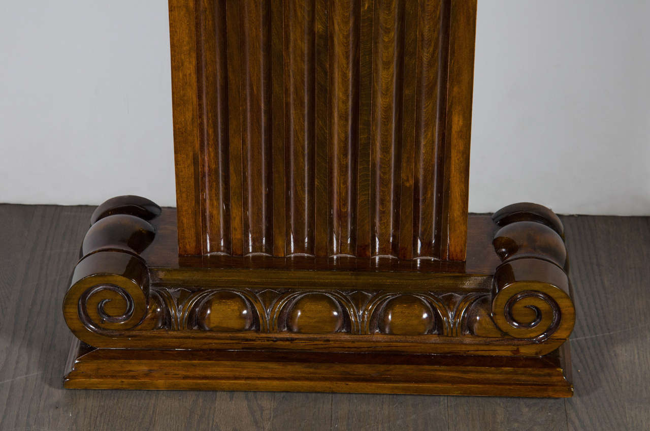 Hollywood Regency 1940s Hollywood Fluted Walnut Console by Lorin Jackson for Grosfeld House