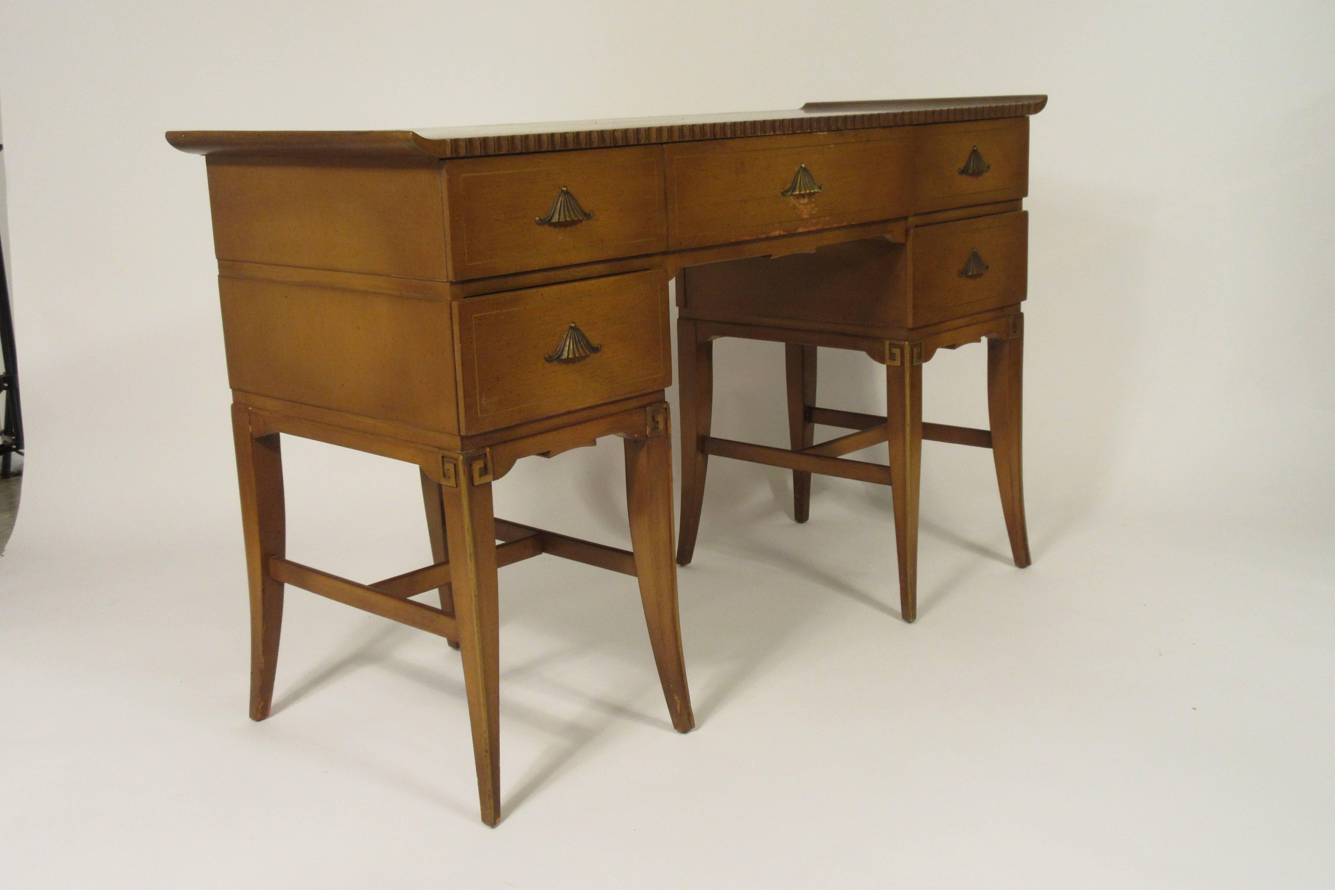 1940s Hollywood Regency desk.