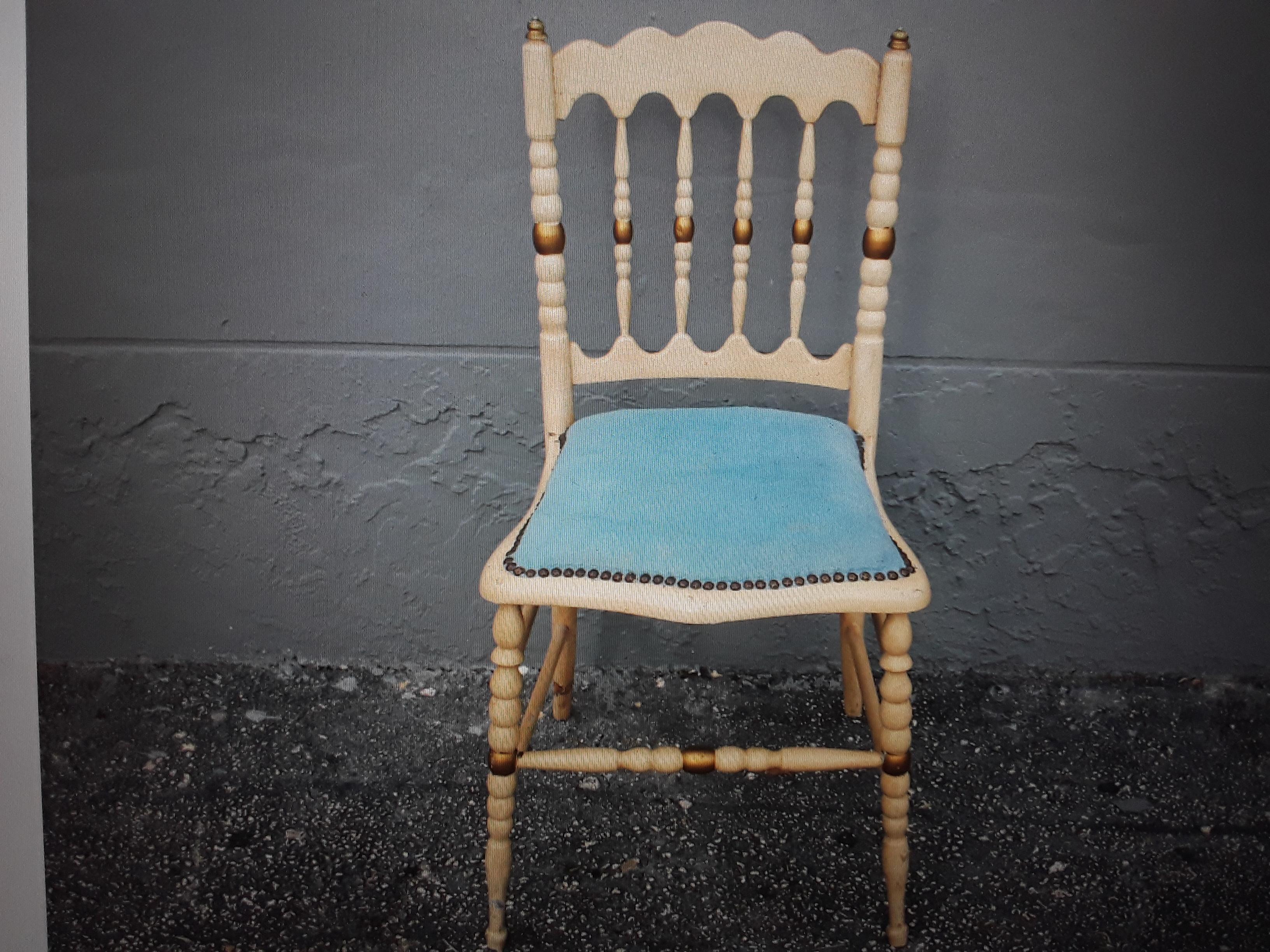 1940's Hollywood Regency Patinated Occasional/ Side Chair For Sale 2