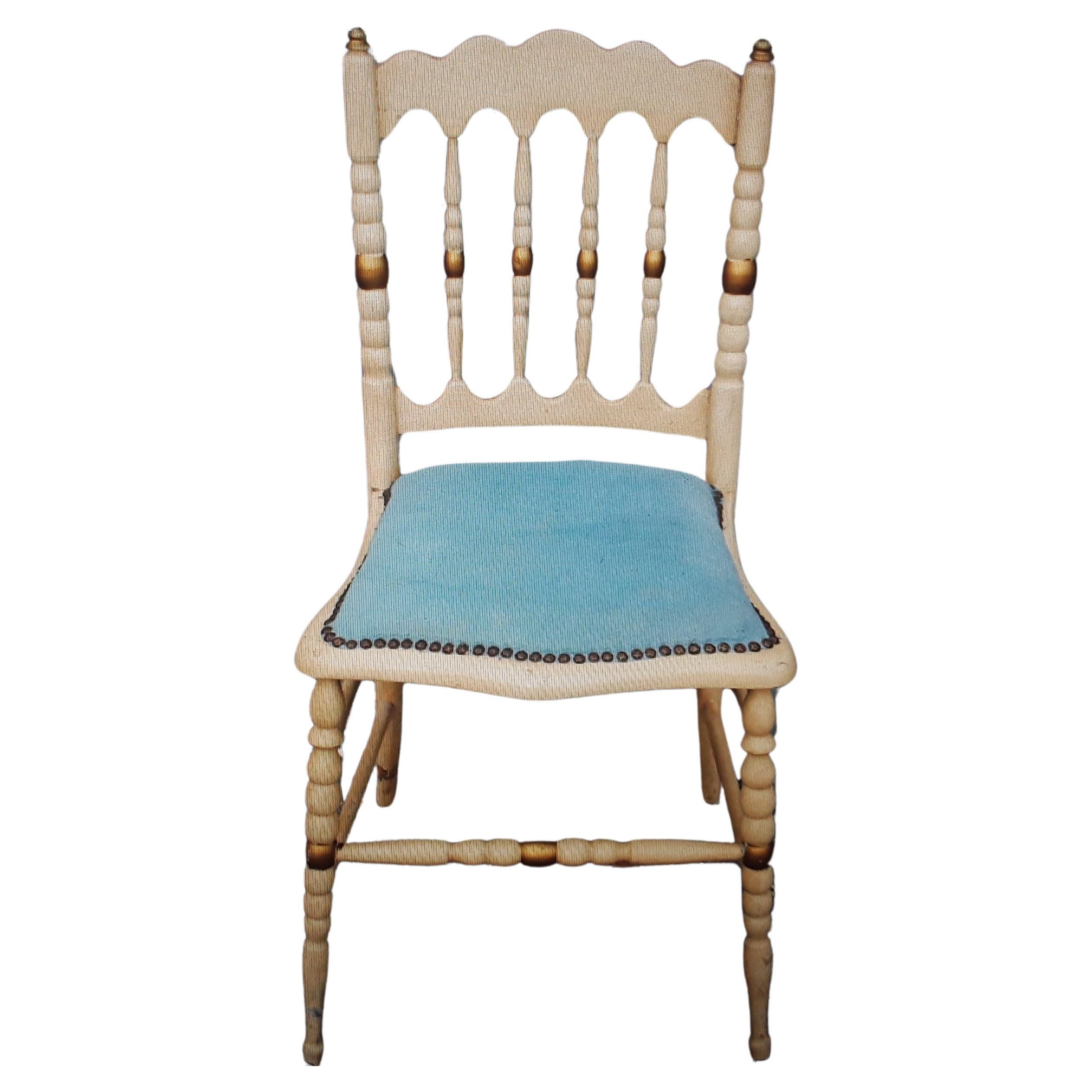 1940's Hollywood Regency Patinated Occasional/ Side Chair For Sale