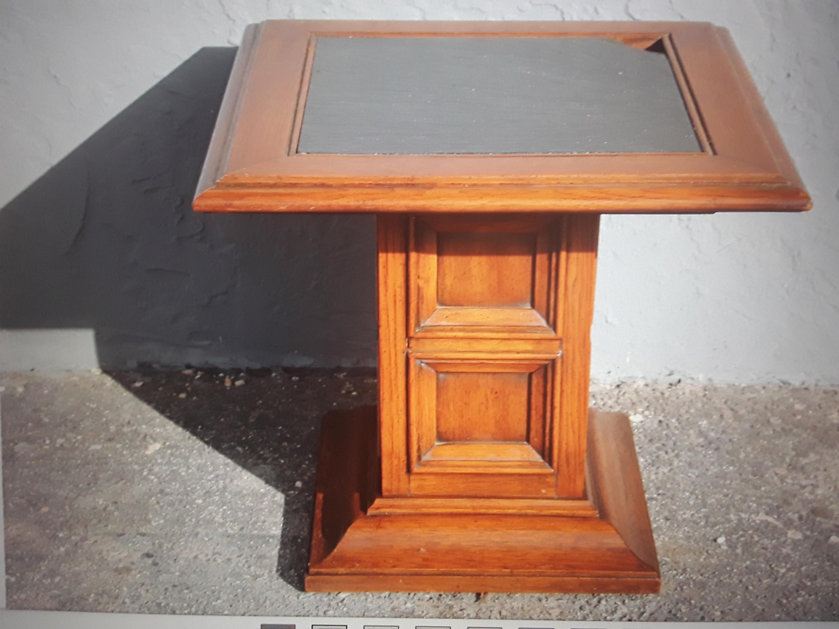 1940's Hollywood Regency Slate Stone Topped Accent/ Side Table For Sale 1