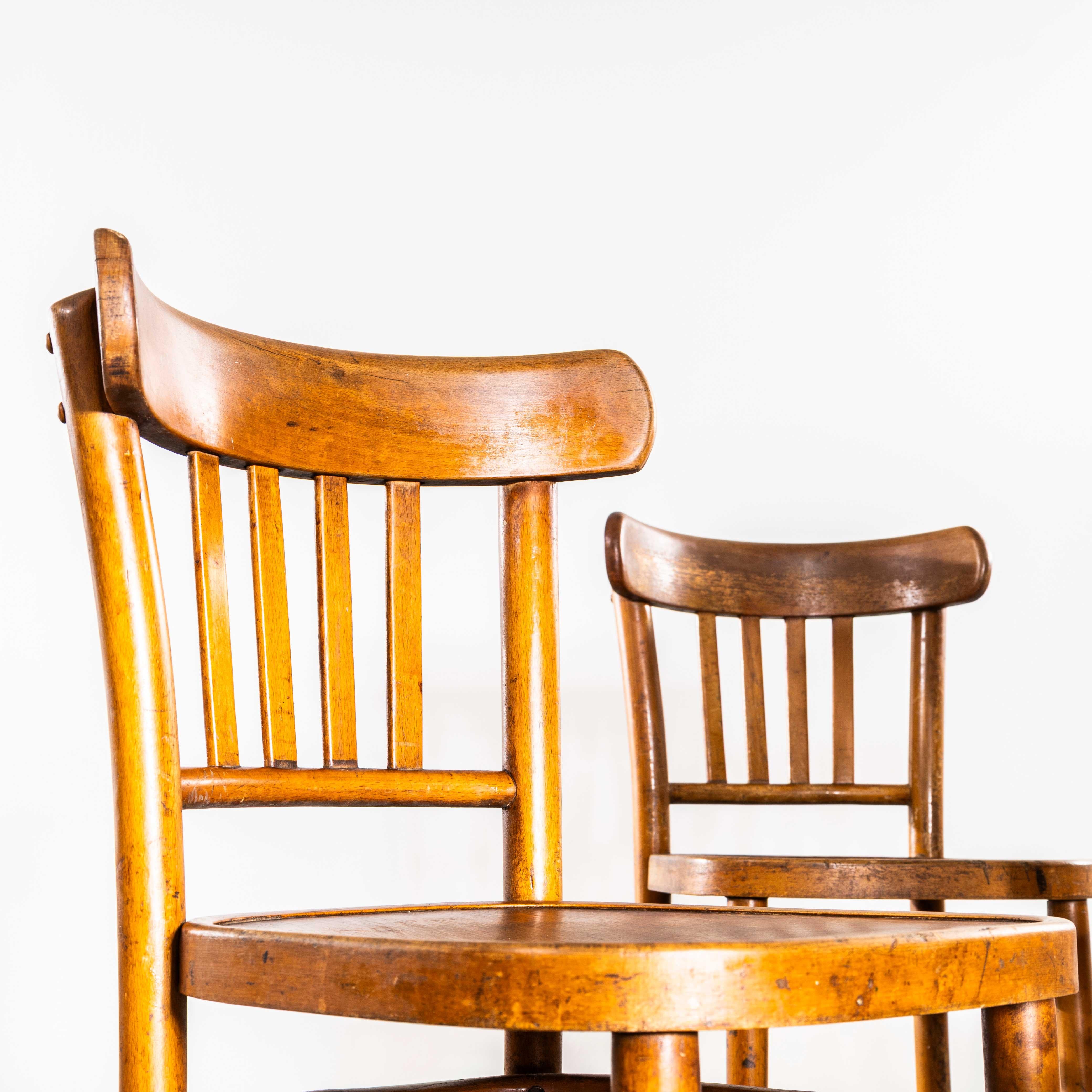 Quercia Sedie da pranzo in legno di Oak Oak del 1940 - Set di sei sedie in vendita