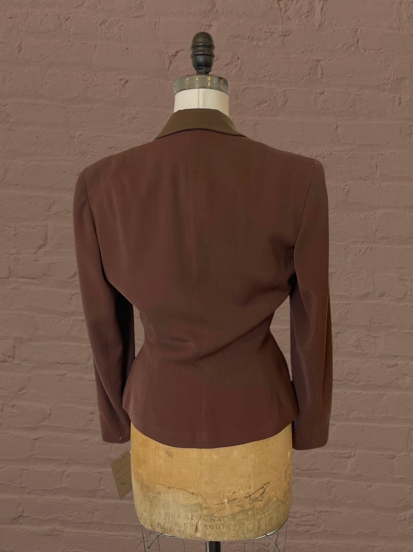 Women's 1940s House of Erdrich Brown Jacket For Sale
