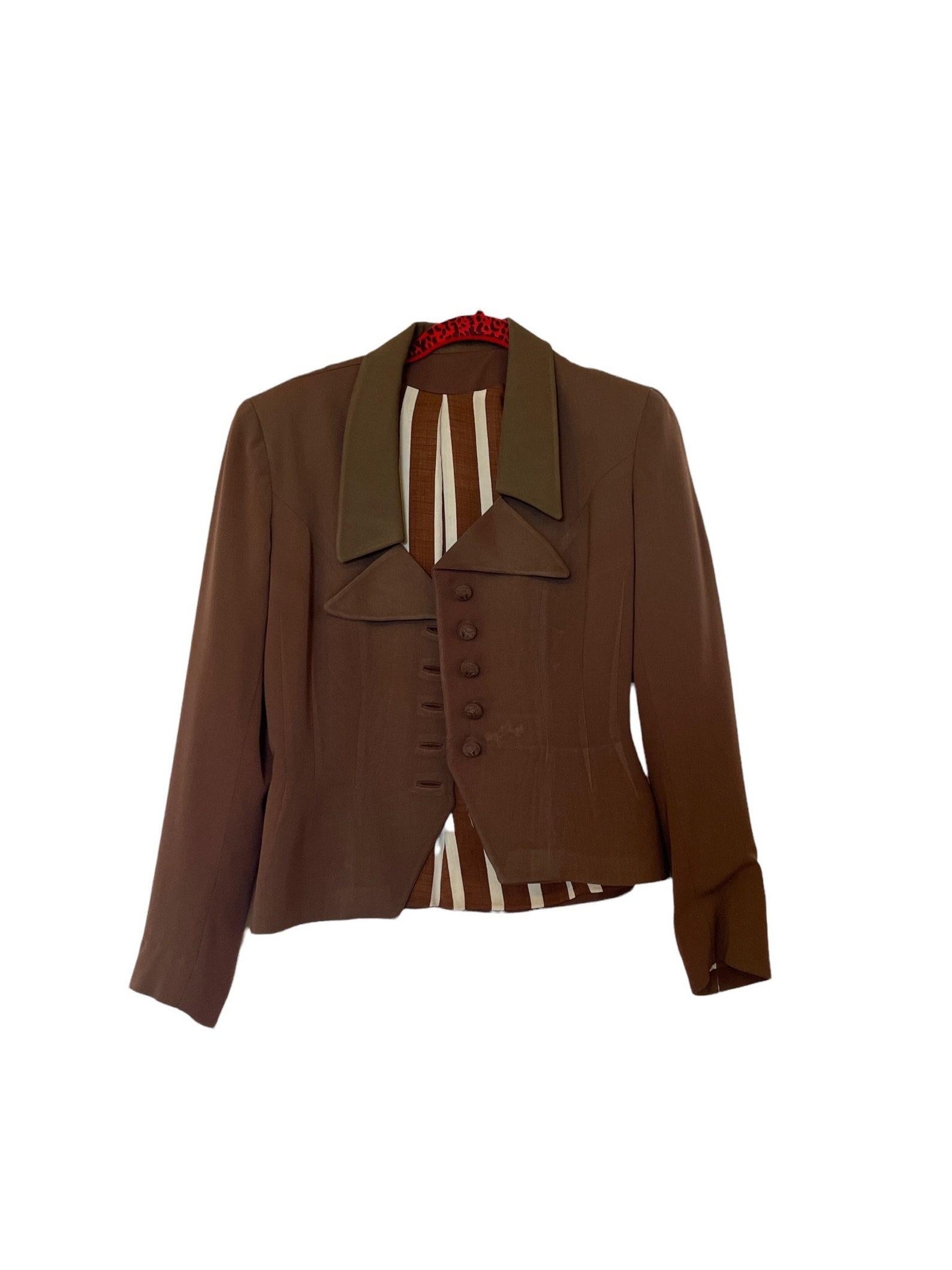 1940s House of Erdrich Brown Jacket For Sale 3