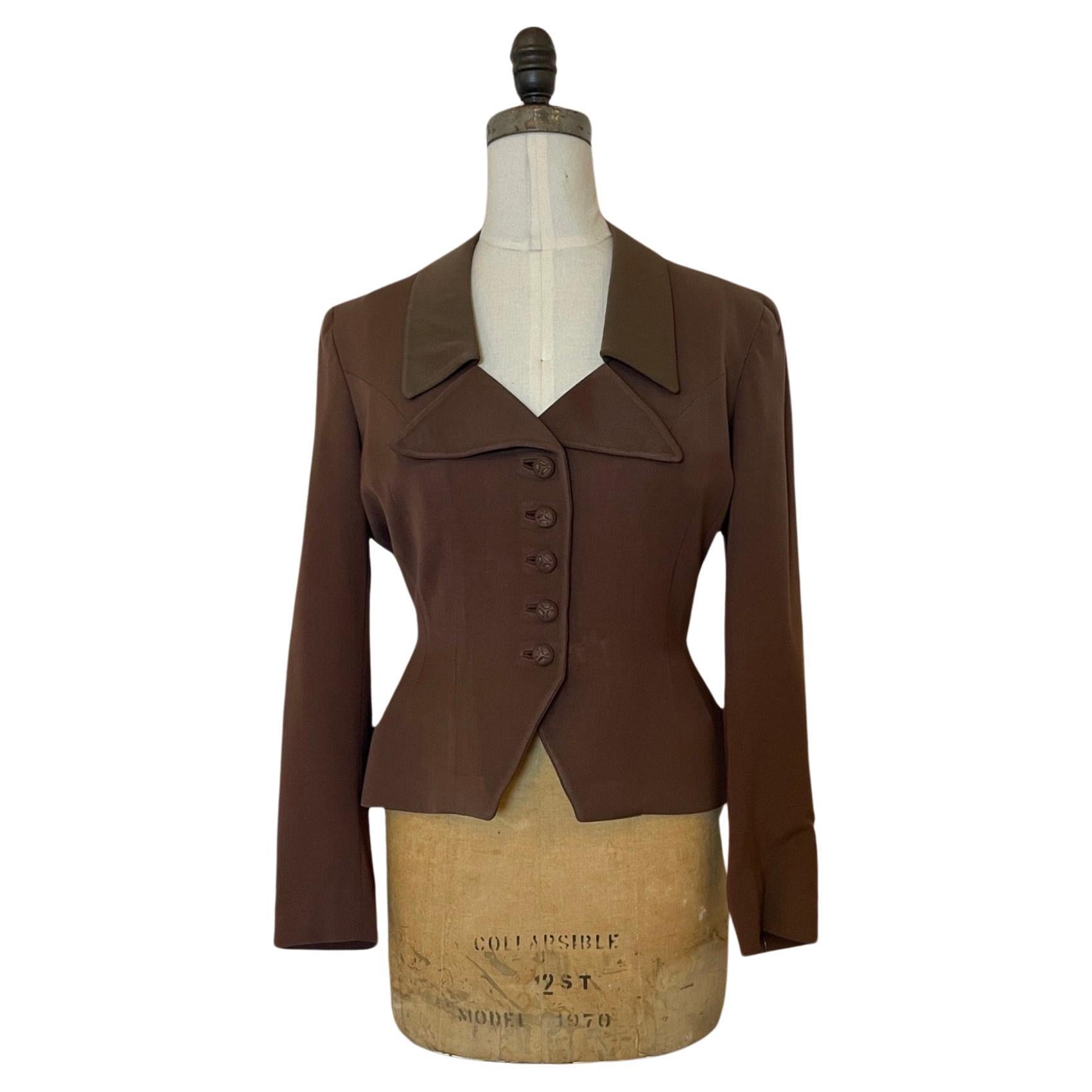 1940s House of Erdrich Brown Jacket For Sale
