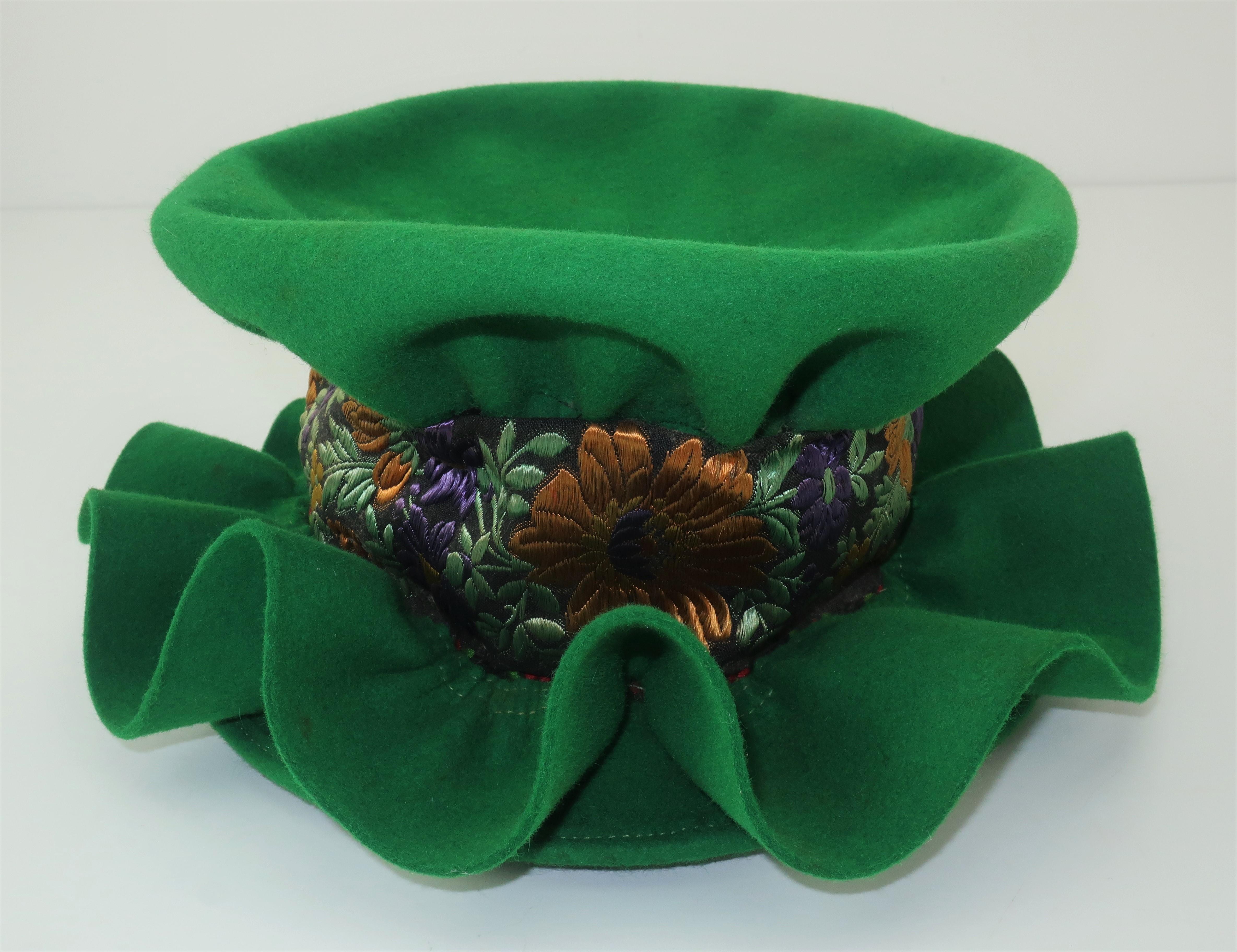 Women's 1940's Howard Hodge Green Tilt Fascinator Hat