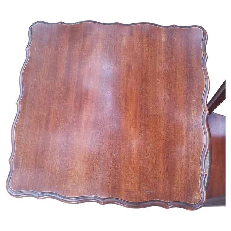 1940s Imperial Grand Rapids Solid Mahogany Tiered Side Tables For Sale