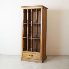 1940s Italian Walnut Archive Container with 12 Compartments