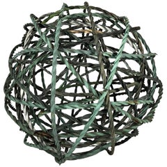 1940s Industrial Copper Cable Yard Sphere