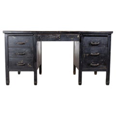 1940's Industrial Metal Desk - Linoleum To