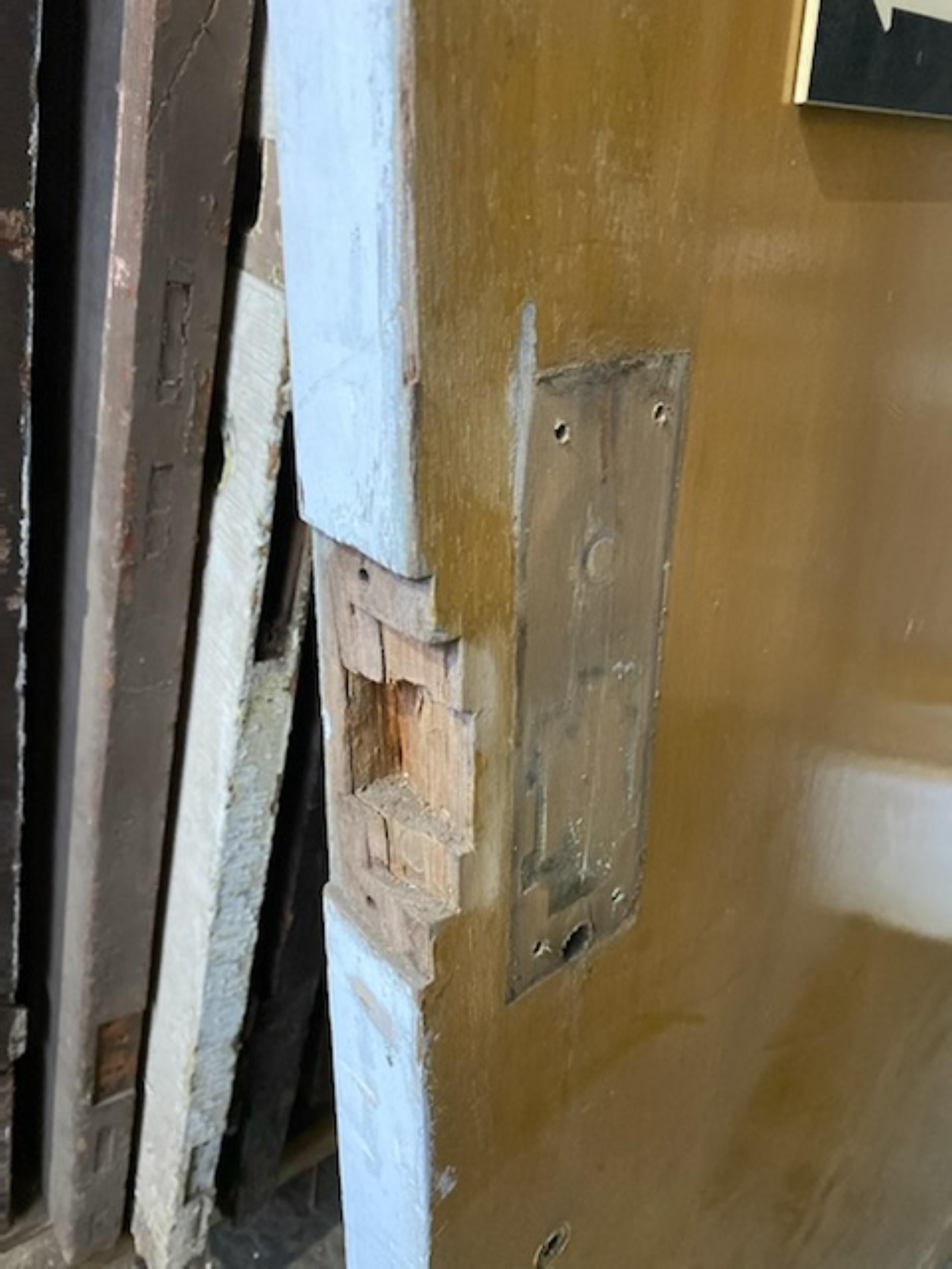 1940s Industrial Pair of Commercial Wood Double Doors with 9 Lites Ea. 7