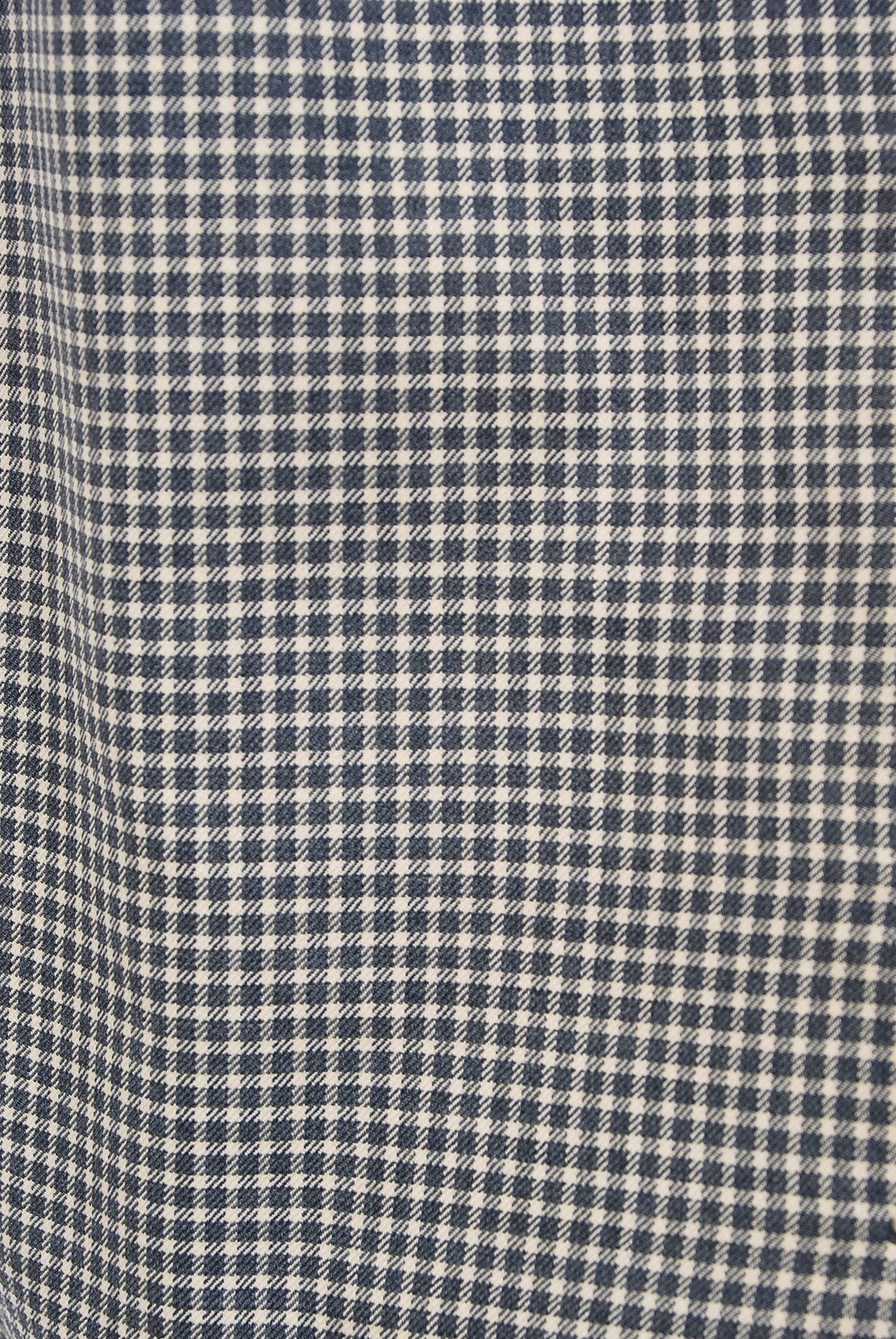 Women's 1940's Irene Lentz Steel-Blue Gingham Gabardine Deco Button Tailored Skirt Suit