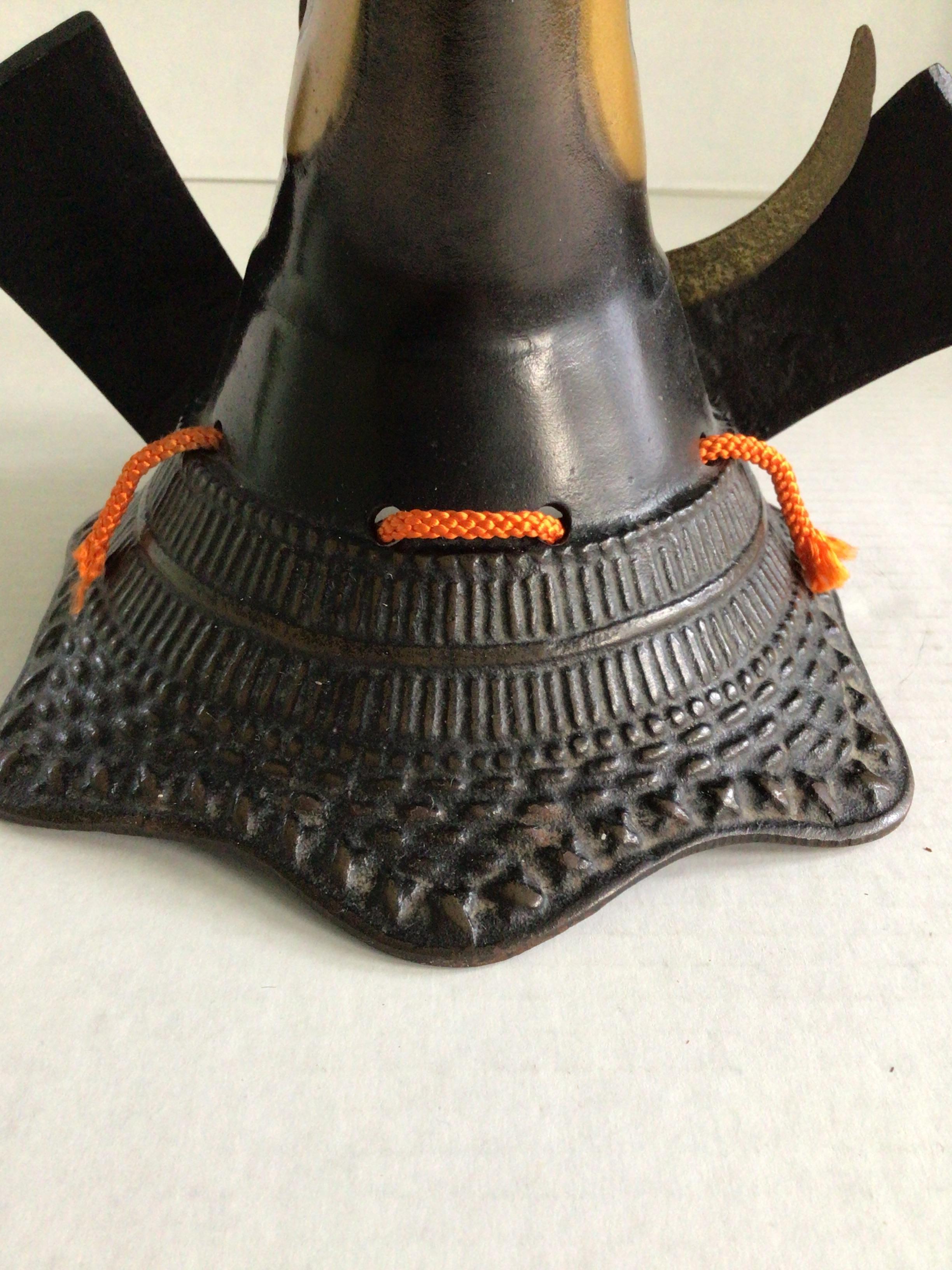 1940s Iron Japanese Samurai Helmet Sculpture 3