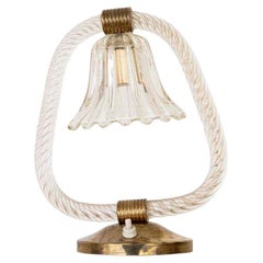 Lampe de bureau italienne Barovier en verre des années 1940