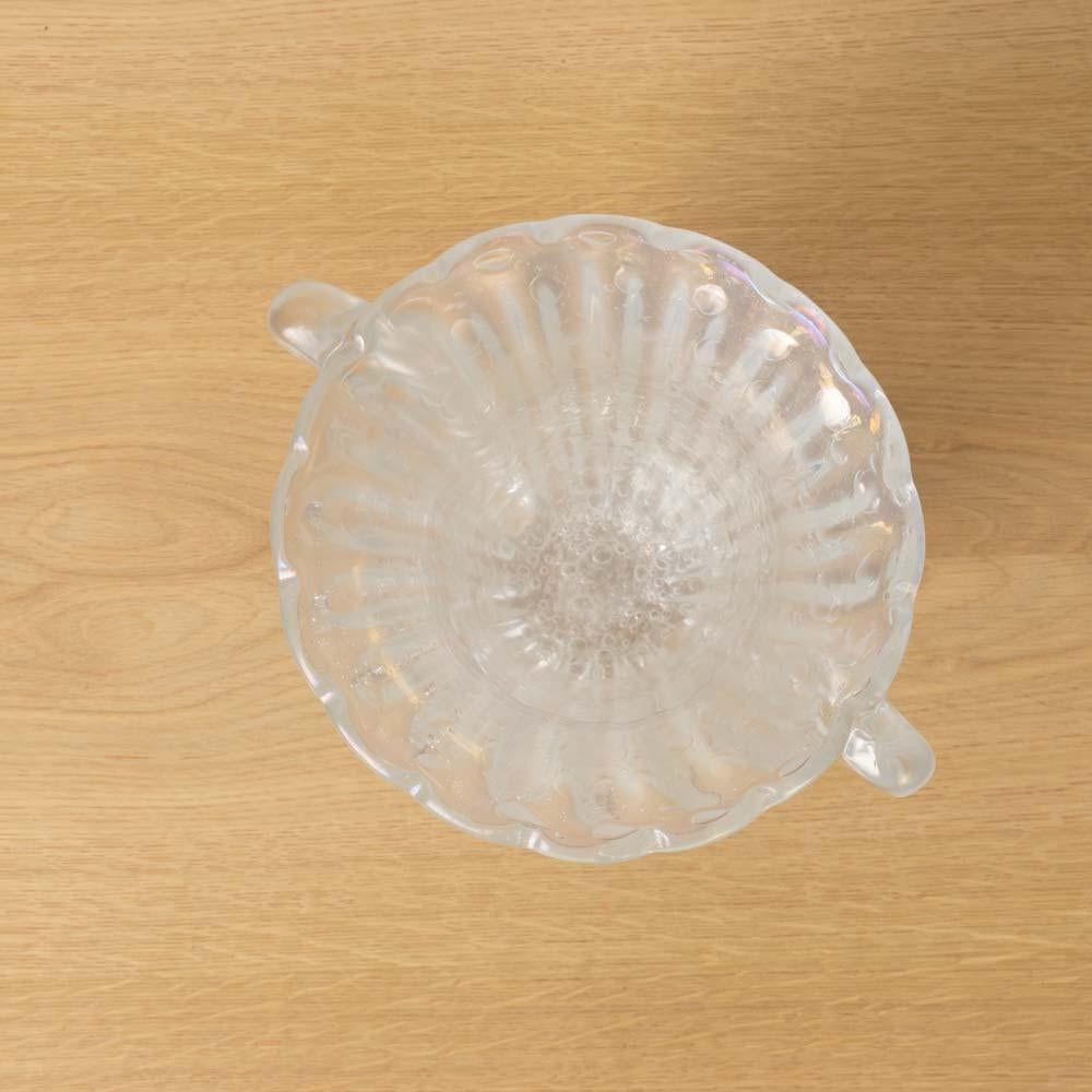 1940s Italian Barovier Scalloped Glass Vase For Sale 8