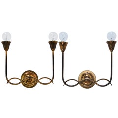 1940s Italian Botanical Sconces