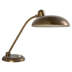 Lámpara de mesa italiana de latón de los años 40, diseñada por Giovanni Michelucci para Lariolux