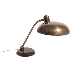 Lámpara de mesa italiana de latón de los años 40, diseñada por Giovanni Michelucci para Lariolux