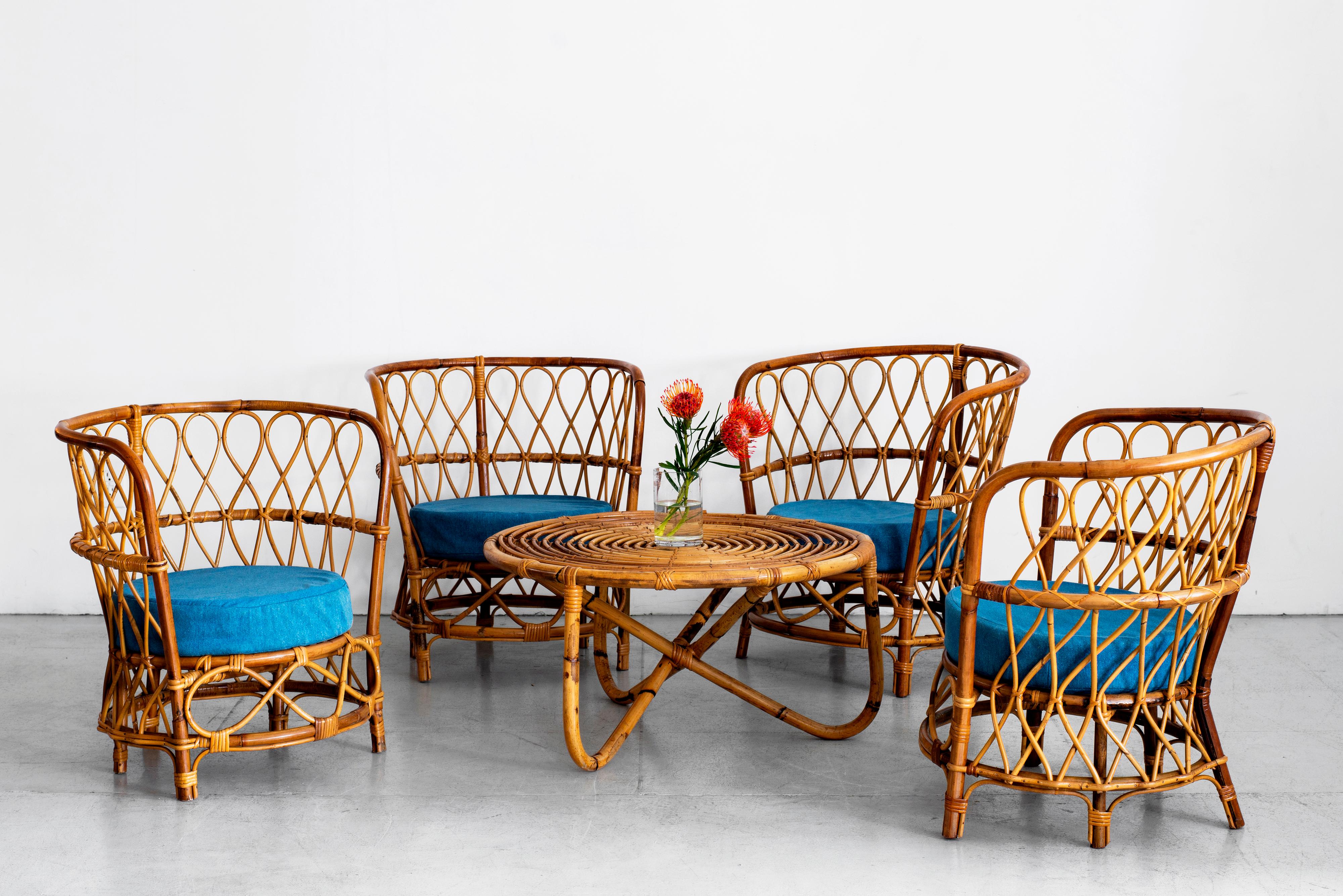1940s Italian Caned Armchairs For Sale 7