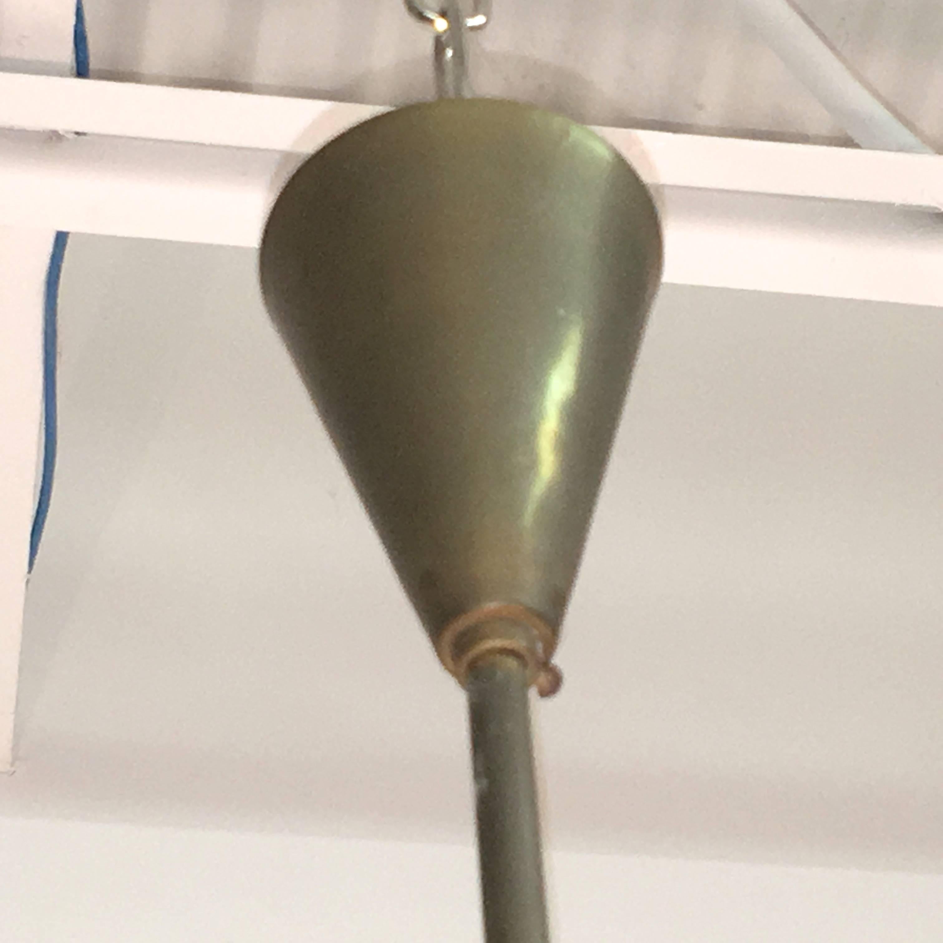1940s Italian Curved Glass Pendant in the Manner of Fontana Arte For Sale 4