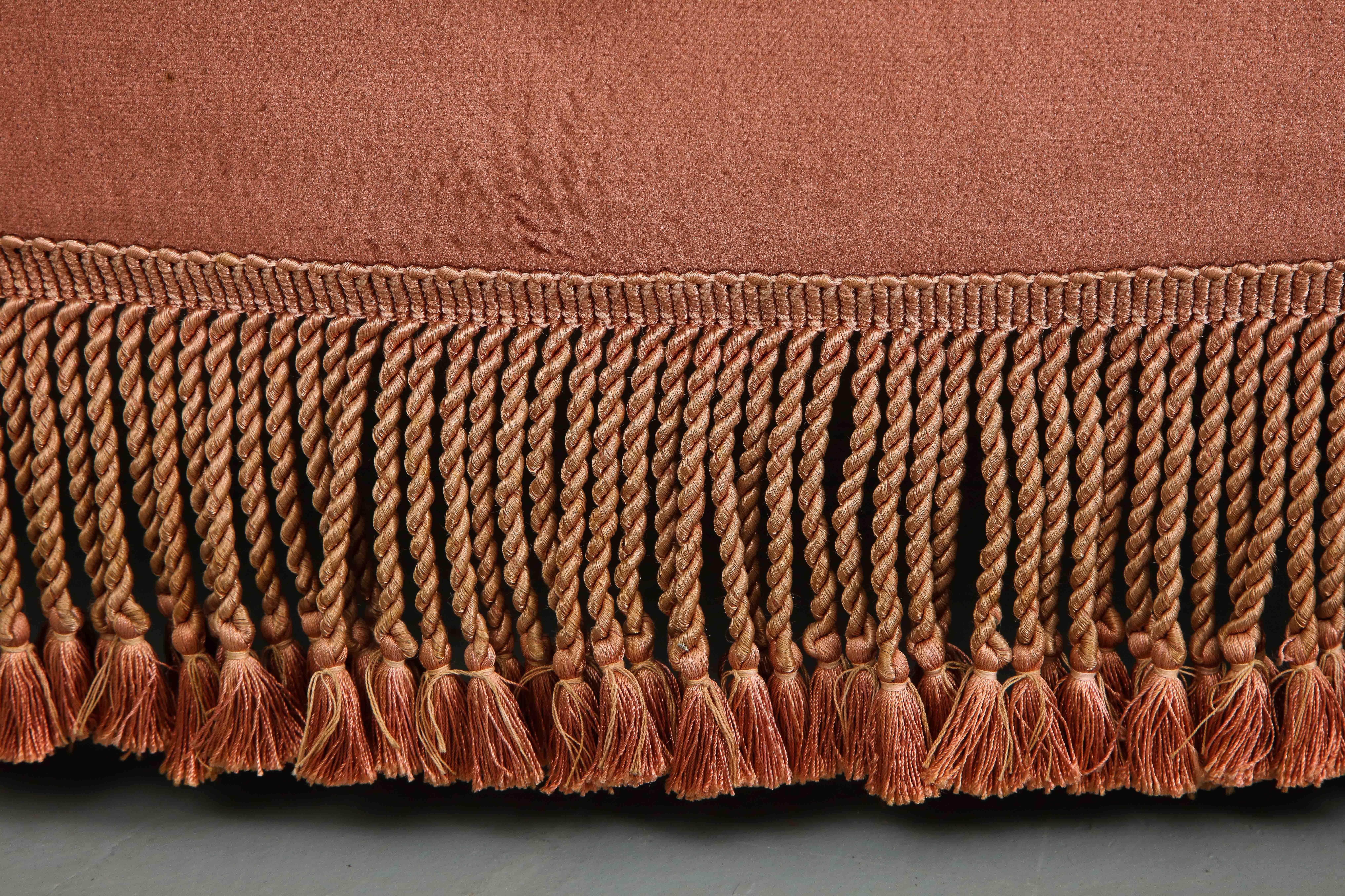 1940s Italian Fringed Settee attributed to Fede Cheti  7