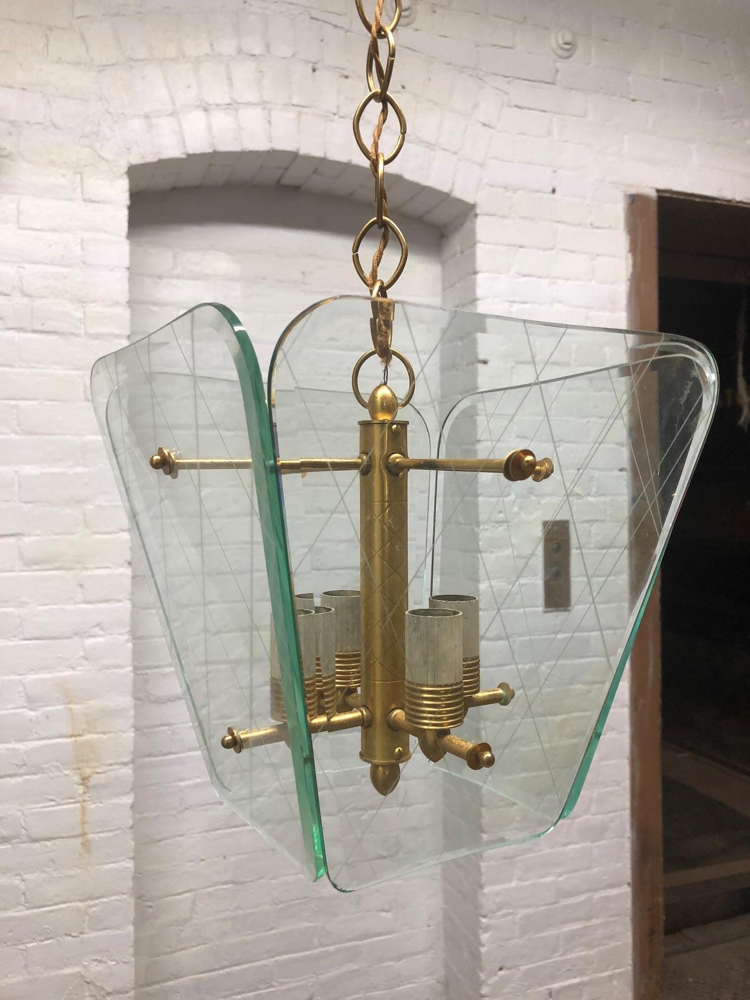 Lámpara italiana de los años 40 Pietro Chiesa para Fortana Arte Moderno de mediados de siglo en venta