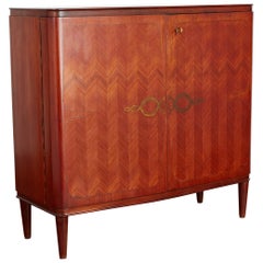 Italienischer Mahagoni-Barschrank aus den 1940er Jahren