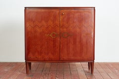 1940's Italian Mahogany Bar Cabinet