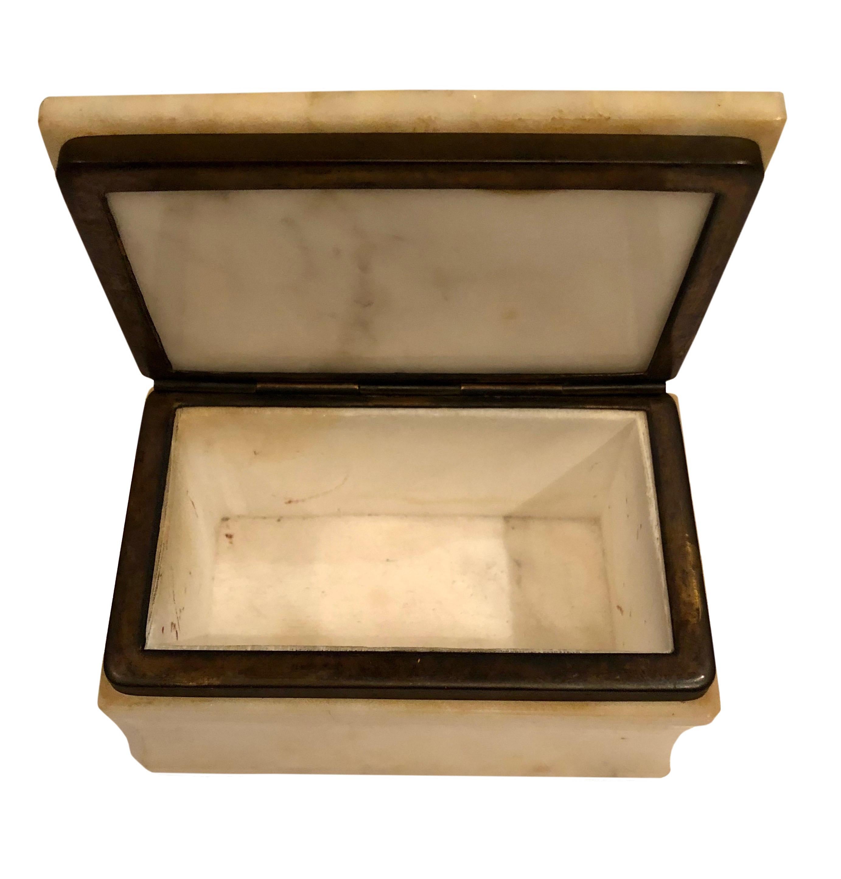 1940s Italian Marble Box In Good Condition For Sale In Tampa, FL