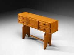 1940s Italian Mid-Century Modern High Cabinet in Chestnut