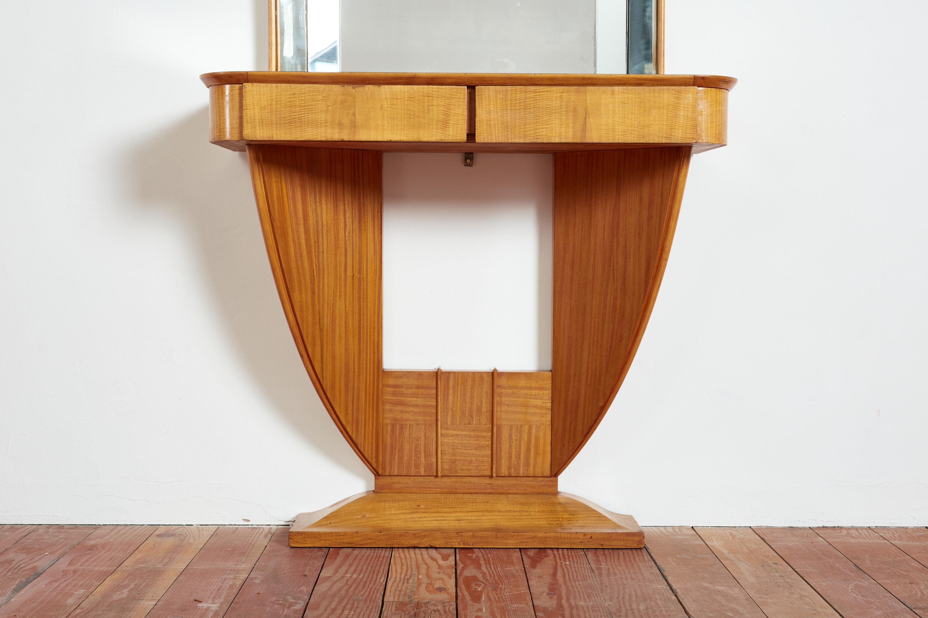Mid-20th Century 1940's Italian Mirror Console For Sale