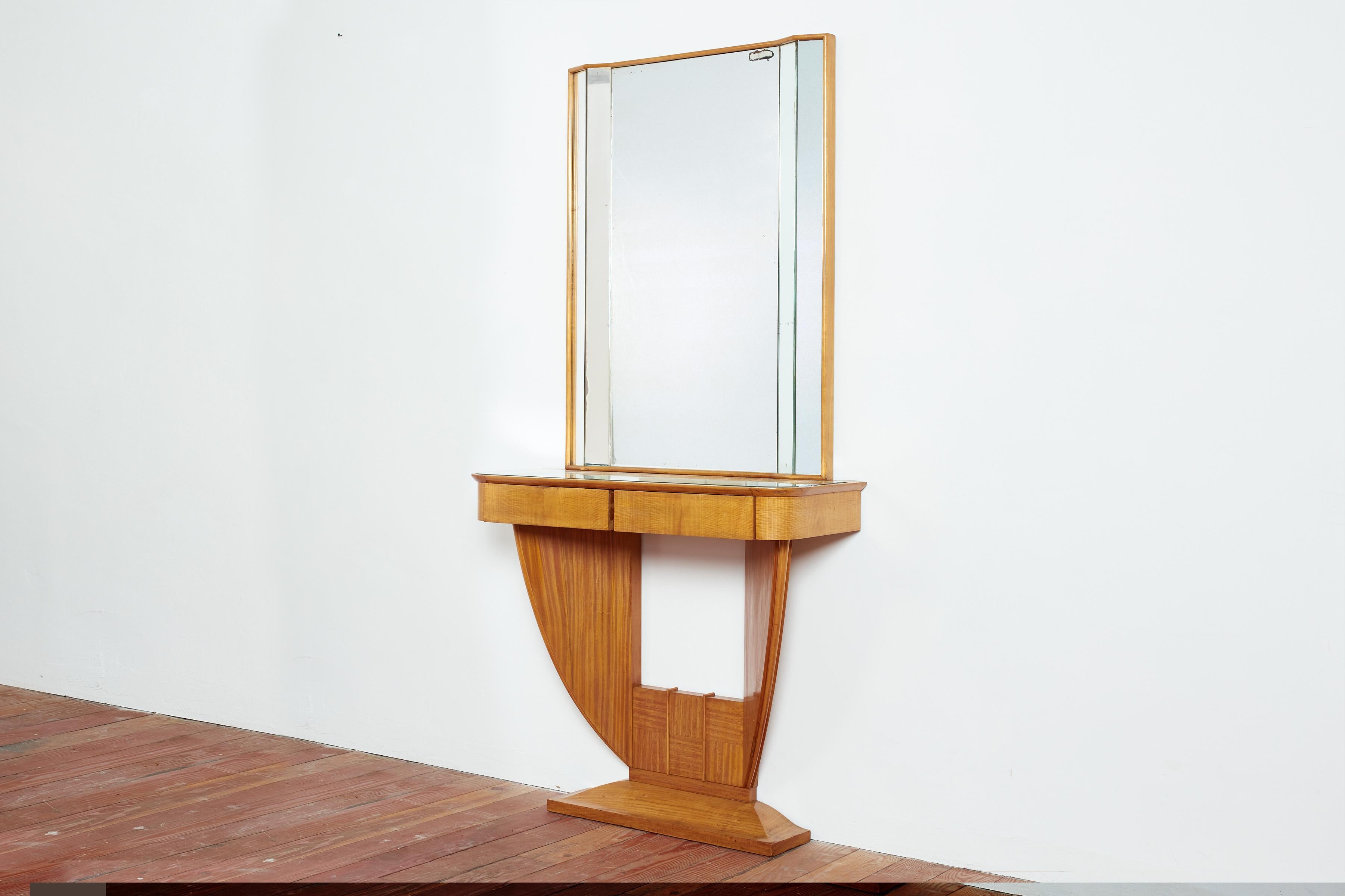 1940's Italian Mirror Console In Good Condition For Sale In Beverly Hills, CA