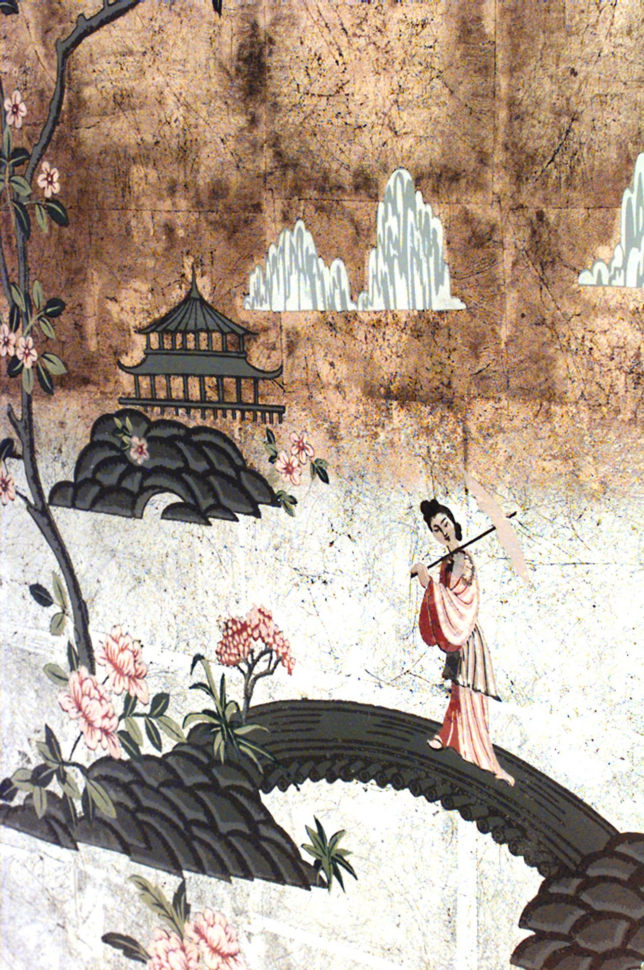 Table basse italienne en miroir de style chinoiserie du milieu du siècle dernier Bon état - En vente à Queens, NY