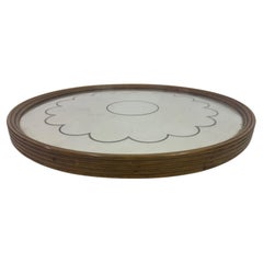 Vassoio da centrotavola Lazy Susan girevole a specchio degli anni Quaranta