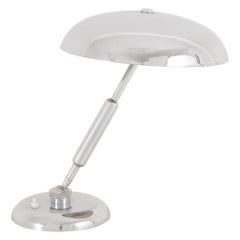 Lampe de bureau italienne multifonctionnelle en chrome des années 1940