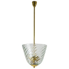 1940s Italian Murano Chandelier by Barovier & Toso