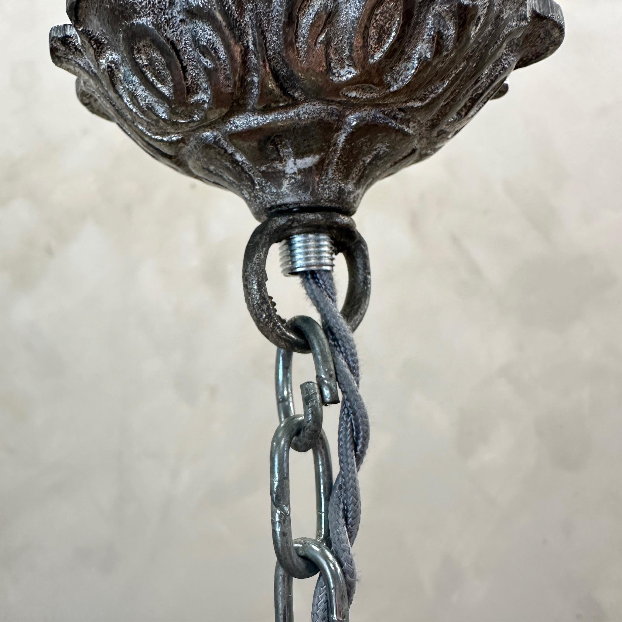 Lámparas colgantes italianas de cristal de Murano de 1940 5