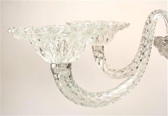 Barovier et Toso Italian Venetian Murano Bubble Glass Chandelier