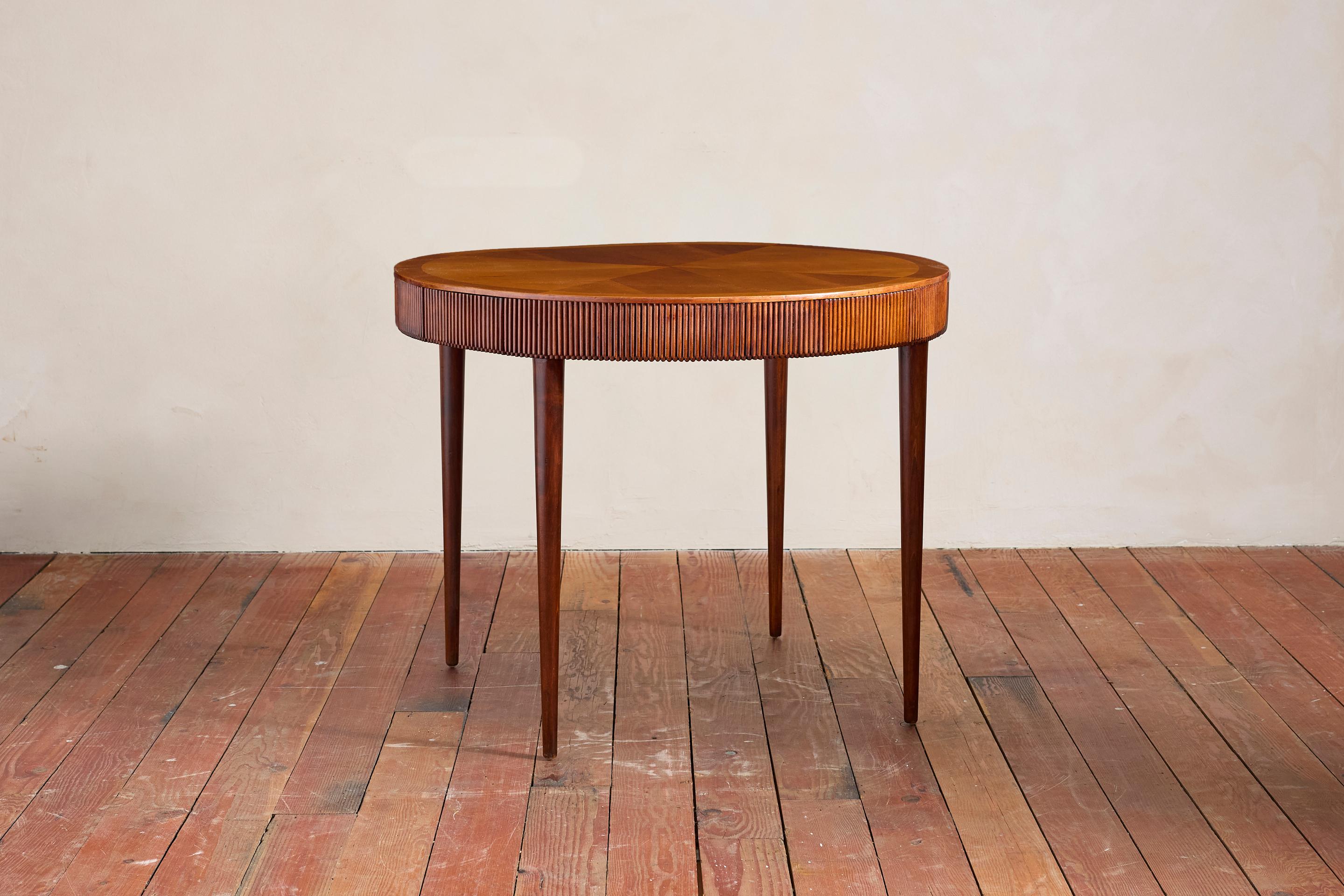 1940's Italian Oak Table w/ Drawers For Sale 14