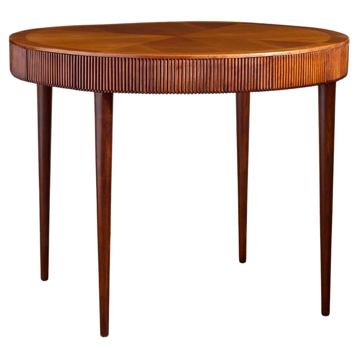 1940's Italian Oak Table w/ Drawers For Sale