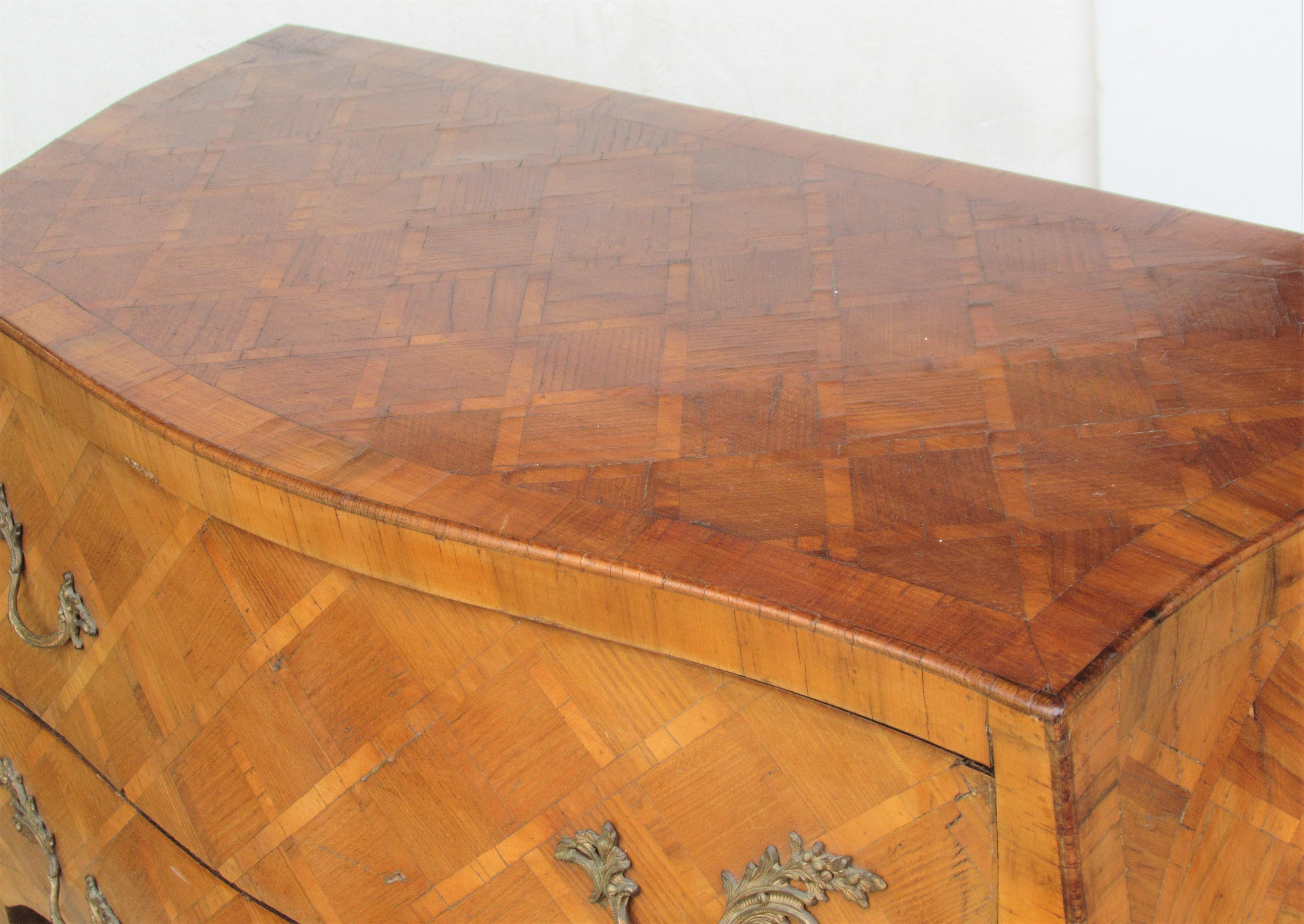  Italian Olive Wood Parquetry Commode 11